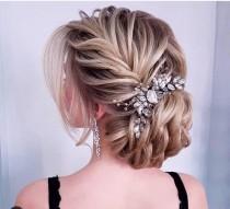 Bridal hair accessory Bridal hair comb Crystal bridal hair piece Gold Wedding hair pieces Bridal hair clip Rose gold hair comb Bridal crown wedding photo - Bridal hair accessory Bridal hair comb Crystal bridal hair piece Gold Wedding hair pieces Bridal hair clip Rose gold hair comb Bridal crown