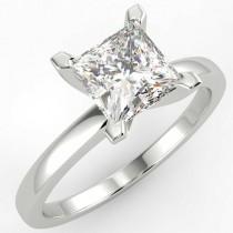 wedding photo - Engagement Rings From Ebay UK - #engagementrings #rings 1 Ct Princess Cut VS2/E Solitaire Diamond Engagement Ring 14K White Gold - 0.… 