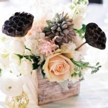 Romantic And Rustic Pastel Centerpieces In Wood Vases // Wendy Laurel Photography // Centerpieces: Dellables wedding photo - Romantic And Rustic Pastel Centerpieces In Wood Vases // Wendy Laurel Photography // Centerpieces: Dellables