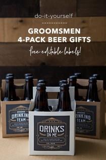 Your Groomsmen Will LOVE This DIY 4-Pack Beer Gift! wedding photo - Your Groomsmen Will LOVE This DIY 4-Pack Beer Gift!