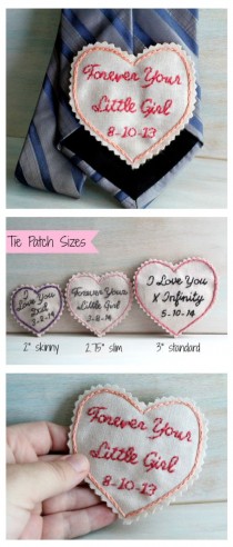 "Forever Your Little Girl," Tie Patch For The Father Of The Bride #fatherofthebride #wedding wedding photo - "Forever Your Little Girl," Tie Patch For The Father Of The Bride #fatherofthebride #wedding