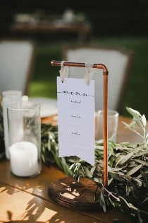 #copperweddingsign #menucard #industrialwedding #tablenumber wedding photo - #copperweddingsign #menucard #industrialwedding #tablenumber