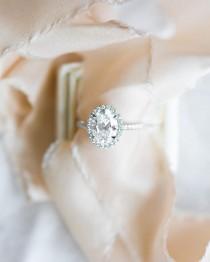 Sunday Oval Halo Engagement Ring! Made In White Gold, Yellow Gold, Or Rose Gold.. Honestly, However You … wedding photo - Sunday Oval Halo Engagement Ring! Made In White Gold, Yellow Gold, Or Rose Gold.. Honestly, However You …