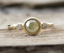A Greenish-grey Diamond, Just Right For Moody Fall Days. wedding photo - A Greenish-grey Diamond, Just Right For Moody Fall Days.