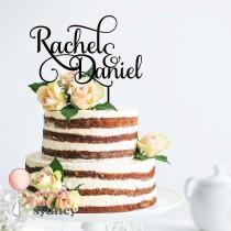 Custom Couple Names Wedding Cake Topper Style 2 - Custom Cake Toppers - Rose Gold Cake Toppers wedding photo - Custom Couple Names Wedding Cake Topper Style 2 - Custom Cake Toppers - Rose Gold Cake Toppers