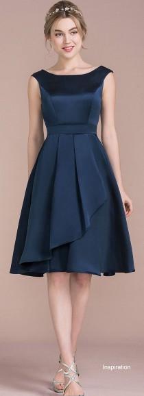 Short Bridesmaid Dress, Knee Length, Prom Dress, Cocktail Dress, Formal Dress wedding photo - Short Bridesmaid Dress, Knee Length, Prom Dress, Cocktail Dress, Formal Dress