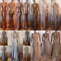 Bridesmaid dress Long Blush Silver Sequin Prom Mermaid Rose Gold Open Back Dress Long dress cocktail dress formal elegant dress sexy dress wedding photo - Bridesmaid dress Long Blush Silver Sequin Prom Mermaid Rose Gold Open Back Dress Long dress cocktail dress formal elegant dress sexy dress