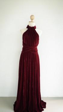 Burgundy Velvet dress Bridesmaid Dress infinity Dress Prom Dress Convertible Dress Wrap Dress wedding photo - Burgundy Velvet dress Bridesmaid Dress infinity Dress Prom Dress Convertible Dress Wrap Dress