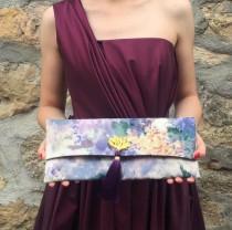 Floral Bag/ Wedding Clutch/ Dinner Bag/ Evening Purse/ Gift For Her / Wedding Gift wedding photo - Floral Bag/ Wedding Clutch/ Dinner Bag/ Evening Purse/ Gift For Her / Wedding Gift