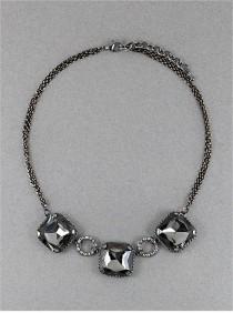 Bling Necklace in Smokey Grey Crystal Colorations wedding photo - Bling Necklace in Smokey Grey Crystal Colorations