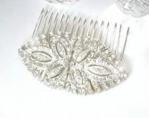 Authentic Art Deco Pave Rhinestone Bridal Hair Comb,Silver Paste Crystal 1930s Vintage Wedding Dress Clips OOAK Headpiece Accessory GATSBY wedding photo - Authentic Art Deco Pave Rhinestone Bridal Hair Comb,Silver Paste Crystal 1930s Vintage Wedding Dress Clips OOAK Headpiece Accessory GATSBY