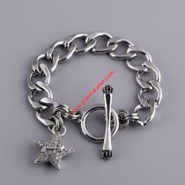 wedding photo -  Juicy Couture Silver-Tone Pave Star Charm Toggle Bracelet