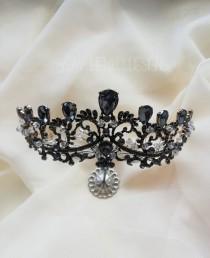 wedding photo -  baroque headband Crown Bronze baroque tiara queen crown metal boho jewelry gold gothic hair clips evil queen crown noir black crown