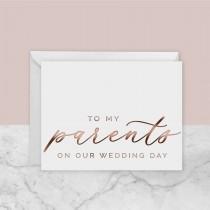 To My Parents Card / To My Mom / To My Dad / To My Sister / To My Brother / To My In Laws / On Our Wedding Day Card / Anniversary Card wedding photo - To My Parents Card / To My Mom / To My Dad / To My Sister / To My Brother / To My In Laws / On Our Wedding Day Card / Anniversary Card