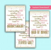 Will you be my Bridesmaid/ Maid of Honor/ Flower Girl Cards - Wedding Party Proposal - Printable PDF, Instant Download Ask Pop the Question wedding photo - Will you be my Bridesmaid/ Maid of Honor/ Flower Girl Cards - Wedding Party Proposal - Printable PDF, Instant Download Ask Pop the Question