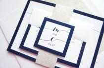 Wedding Invitation - Navy Script Wedding Invitation with matching RSVP, Navy and Silver Glitter Wedding Invitations - SAMPLE wedding photo - Wedding Invitation - Navy Script Wedding Invitation with matching RSVP, Navy and Silver Glitter Wedding Invitations - SAMPLE