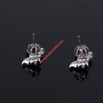 wedding photo -  Juicy Couture Silver-Tone Diamond Bow Earrings