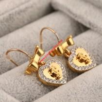 wedding photo -  Juicy Couture Gold-Tone Diamond Heart Pendant Earrings