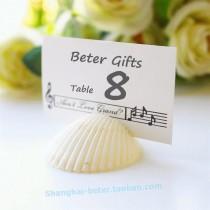 wedding photo -  https://world.taobao.com/item/524493695107.htm   Shells by the Sea Authentic Shell Place card Holders ZH006 #beterwedding