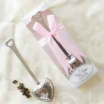wedding photo -  BeterWedding "Tea Time" Heart Shaped Metal Tea Party Favors/Tea Infuser With Ribbons