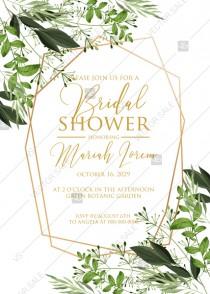 Bridal shower invitation watercolor greenery herbal template edit online 5x7 in pdf wedding photo - Bridal shower invitation watercolor greenery herbal template edit online 5x7 in pdf