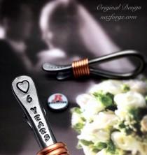 6th Year Iron Wedding Anniversary Gift Bottle Opener for Husband or Couple - 6 Years & Heart - Him - 6 Sixth Wedding Theme - Metal Steel Naz wedding photo - 6th Year Iron Wedding Anniversary Gift Bottle Opener for Husband or Couple - 6 Years & Heart - Him - 6 Sixth Wedding Theme - Metal Steel Naz