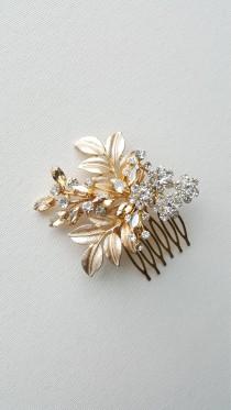 Gold Bridal Hair Comb, Wedding Headpiece, Gold Bridal Comb, Gold Wedding Hair Comb wedding photo - Gold Bridal Hair Comb, Wedding Headpiece, Gold Bridal Comb, Gold Wedding Hair Comb