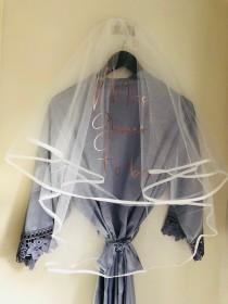 Personalised hen veil, mrs to be, hen party accessory, personalised veil wedding photo - Personalised hen veil, mrs to be, hen party accessory, personalised veil