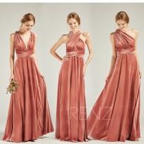 Bridesmaid Dress Velvet Long English Rose Wedding Dress V Neck A-line Convertible Straps Infinity Dress (HV763) wedding photo - Bridesmaid Dress Velvet Long English Rose Wedding Dress V Neck A-line Convertible Straps Infinity Dress (HV763)