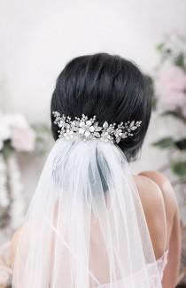 Wedding hair accessories Bridal hair piece Wedding headband Bridal back headpiece Crystal hairpiece Rhinestone headpiece Bridal Hair Jewelry wedding photo - Wedding hair accessories Bridal hair piece Wedding headband Bridal back headpiece Crystal hairpiece Rhinestone headpiece Bridal Hair Jewelry