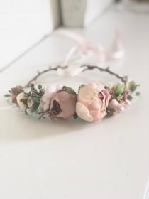 Blush Flower Crown- Floral Crown- Baby Flower Crown- Bridal Flower Crown- Avry Couture- Flower Crowns- Flower Girl Flower Crown- Newborn wedding photo - Blush Flower Crown- Floral Crown- Baby Flower Crown- Bridal Flower Crown- Avry Couture- Flower Crowns- Flower Girl Flower Crown- Newborn
