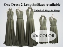 Olive green Bridesmaid Dress long bridesmaid dress short infinity dress Light olive convertible bridesmaid dress Any occasion dresses wedding photo - Olive green Bridesmaid Dress long bridesmaid dress short infinity dress Light olive convertible bridesmaid dress Any occasion dresses