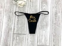wedding photo - cute custom bride panties, personalized lingerie, wifey thong, honey moon outfit, bachelorette gift, future mrs, gift for her,custom bride