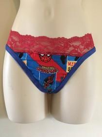 wedding photo - Sexy red lace spiderman gstring thong panties spider-man panties spiderman undies spiderman underwear spider-man undies spidey panties spide