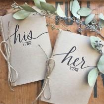 wedding photo - His and Her Vow Cards - Vow Card Keepsakes - His and Her Vow Card Set