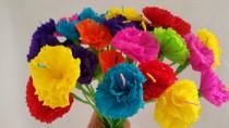 wedding photo - Cinco de Mayo, 12 Paper Flowers, Mexican Flowers, Crepe Paper Flowers, Wedding Decorations, Party Decor, Altar Flowers, Day of the Dead