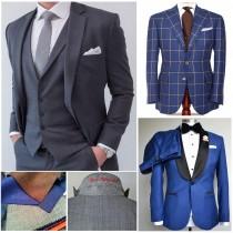 wedding photo - Custom Made to Measure Business Formal Wedding Men Bespoke Suit that Fits-Custom Suit-Men's suit-Groom Suits