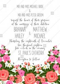 wedding photo - Rose baby shower invitation card printable template PDF template 5x7 in invitation maker