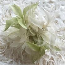 wedding photo -  Feather Flower Millinery Feather Trim, Millinery Feather Flower, Hat Trimming Fascinators Flowers Crafts, 1 Piece