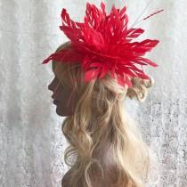 wedding photo -  Feather Flower Mount Party Flower Feather Wired Mount Goose Feather Hat Trim for Millinery Fascinators & Crafts 1 Piece
