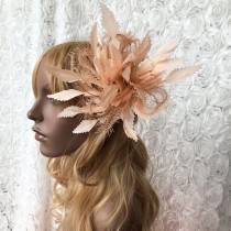wedding photo -  Fascinator Feather Flower Women Feather Flowers Trims for Millinery Hat Derby Wedding Prom Headpiece Decoration 1 Piece Custom Color