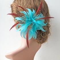 wedding photo -  Goose Feather Fascinators Millinery Hat Trims Handmade Feather Headpiece for Cocktail Party Derby Day Color Custom available