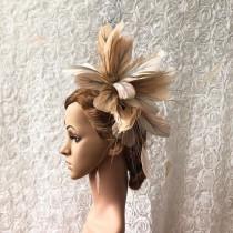 wedding photo -  Coque Feather Stripped Coque Feather Flower Millinery Feather Mount Plume Adornment for Millinery Hat Decoration Bridal Headdress 1 Piece