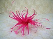 wedding photo -  Women Hair Accessories Feather Dyed Millinery Feather Mount Decorative Feather Flower for Hat Trim Fascinators Headdress, 1 Piece