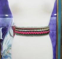 wedding photo -  Green and pink sash belt, Bridal sash, Wedding belt, Embroidery sash belt, Jewerly belt, FB-001