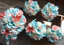Beach Wedding Package- Real Touch Flowers Plumerias Roses Calla Lilies Tiger Lilies Wedding Bouquets wedding photo - Beach Wedding Package- Real Touch Flowers Plumerias Roses Calla Lilies Tiger Lilies Wedding Bouquets