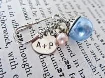 Something Old, Something New, Something Borrowed, Something Blue Bouquet Pin - Gift for Bride, Nickel, Antique Silver, Freshwater Pearl wedding photo - Something Old, Something New, Something Borrowed, Something Blue Bouquet Pin - Gift for Bride, Nickel, Antique Silver, Freshwater Pearl