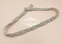 Wedding belt, rhinestone belt, bridal belt, thin bridal belt, sash belt, diamante belt, thin wedding belt, sparkle belt, thin trim, MICHELLE wedding photo - Wedding belt, rhinestone belt, bridal belt, thin bridal belt, sash belt, diamante belt, thin wedding belt, sparkle belt, thin trim, MICHELLE