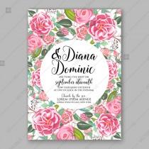 wedding photo -  Wedding invitation white peony ranunculus rose greenery floral illustration floral illustration