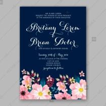 wedding photo -  Pink Peony wedding invitation template design floral background